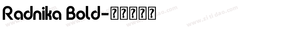 Radnika Bold字体转换